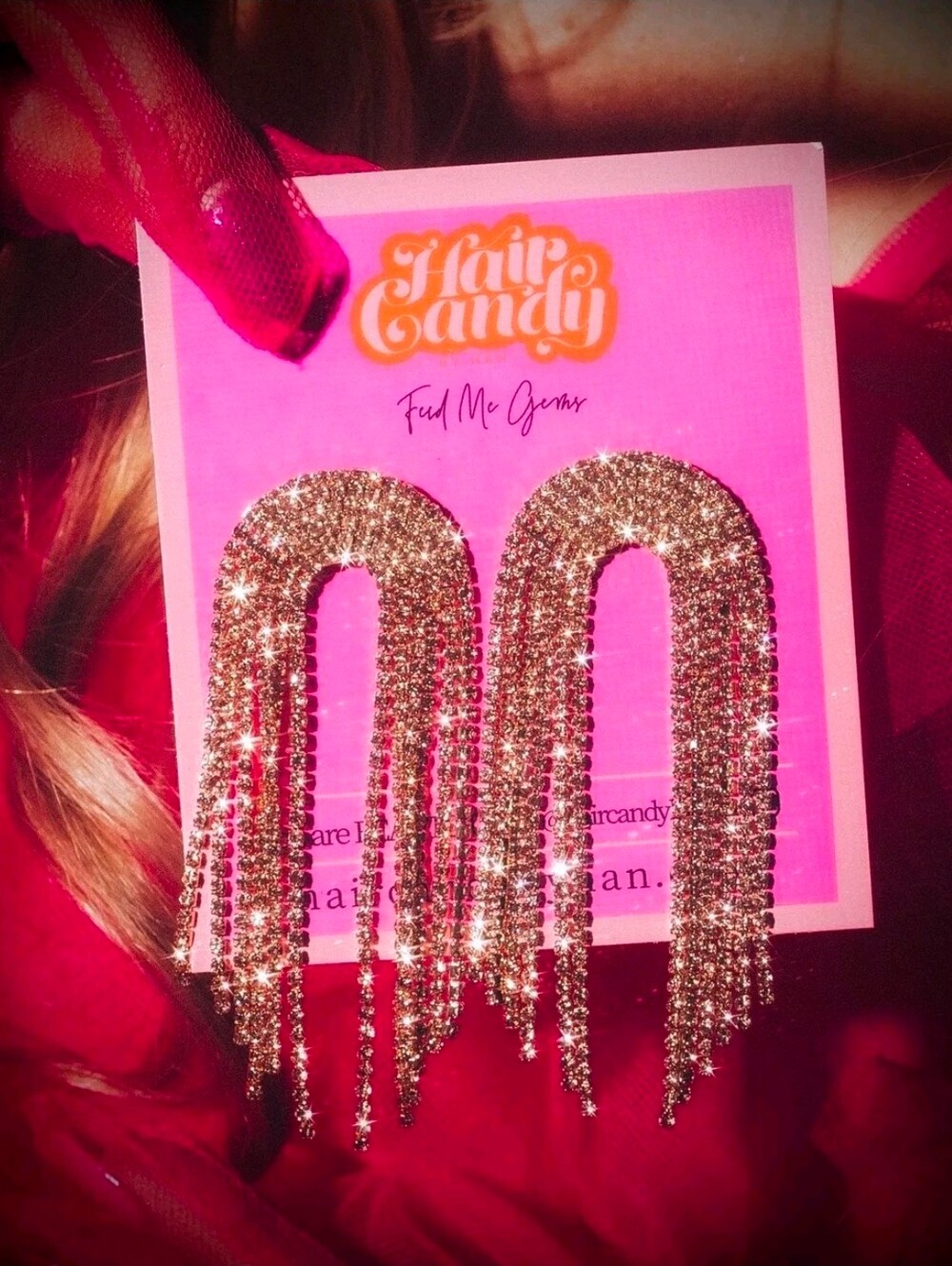 Authentic Feed Me Gems Champagne Rainbows Earrings - Picture 3 of 5